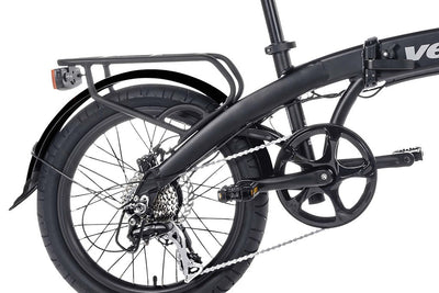 Velec RX36 folding bike 2023 black e-bike with 350W rear-wheel motor
