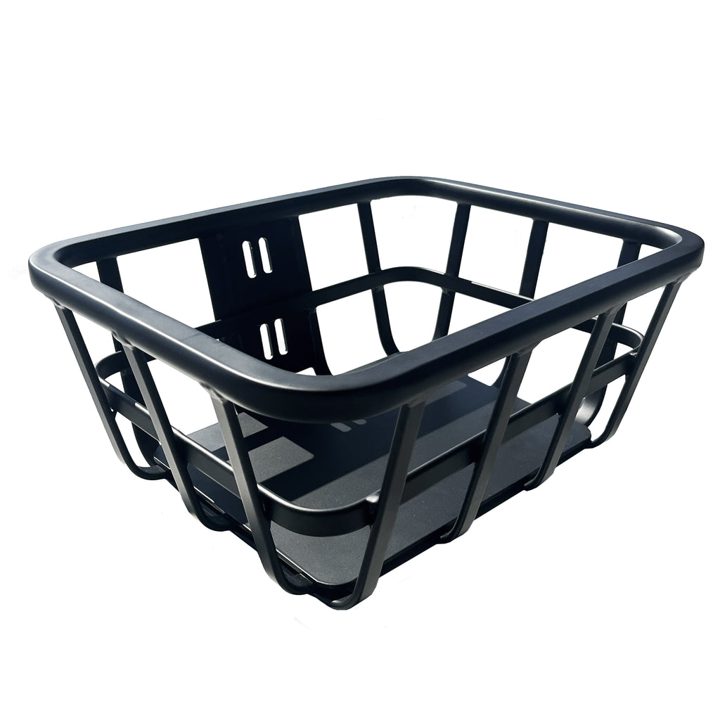 Panier avant fil acier large PRO+ vélo 14,5 avec supports 333D tout blanc Panier avant fil acier large PRO+ vélo 14,5 avec supports 333D tout blanc