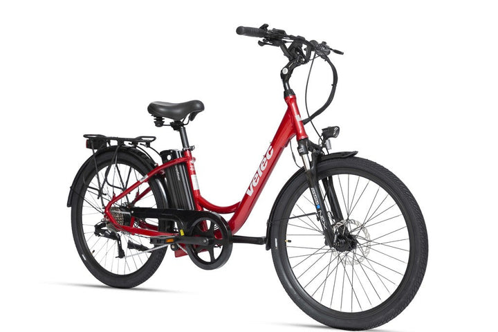 Velec A2 2023 red e-bike with 350W rear-wheel motor