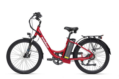 Velec A2 2023 red e-bike with 350W rear-wheel motor