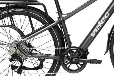 Velec Citi 350 Step Over 2023 titanium e-bike with 350W rear-wheel motor