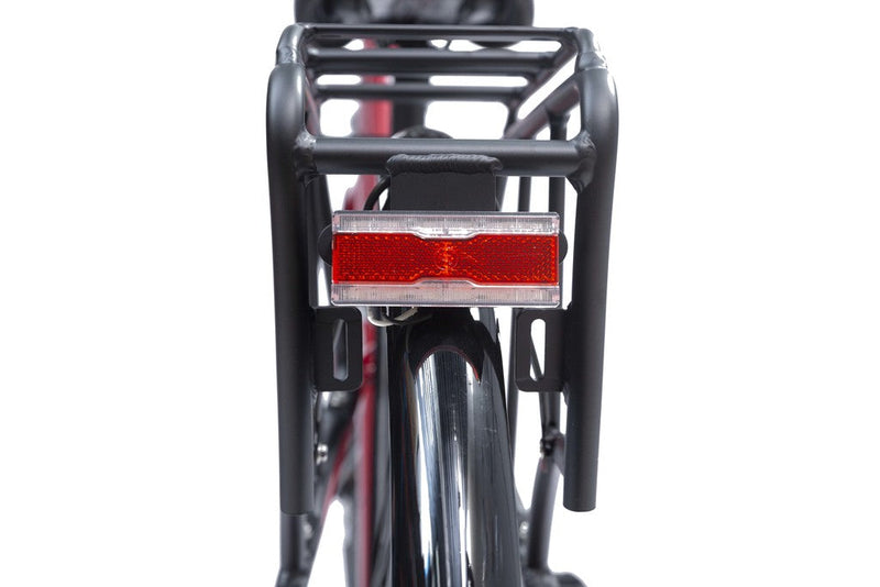 Velec Citi 350 Step Over 2023 red e-bike with 350W rear-wheel motor