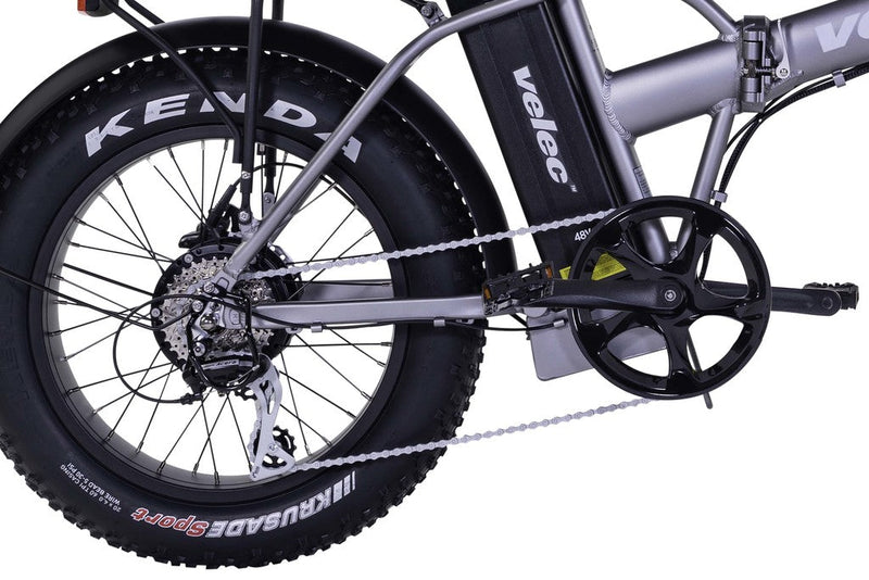 Velec FB48 folding bike 2023 titanium e-bike with 500W rear-wheel motor