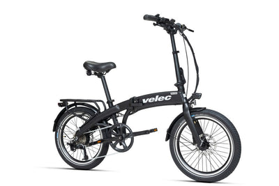 Velec RX36 folding bike 2023 black e-bike with 350W rear-wheel motor