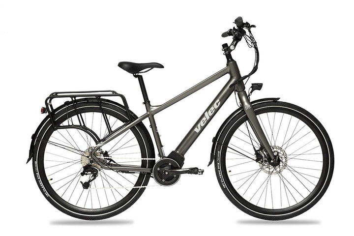 Velec Citi PRO Step Over 2023 titanium e-bike with 250W mid drive motor