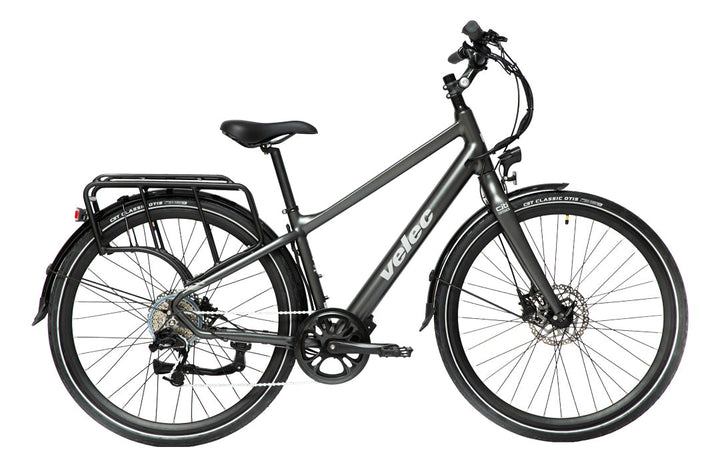 Velec Citi 350 Step Over 2023 titanium e-bike with 350W rear-wheel motor